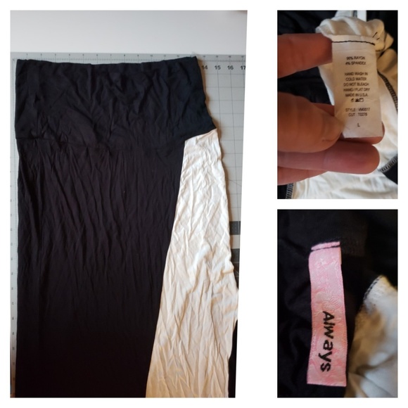 Always Black White Color Block Striped Maxi Dress - Picture 4 of 4